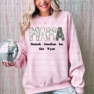 Boho Mama, Aunt, Grandma, Etc. with Kids names - CUSTOM TRANSFER