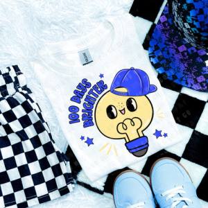 100 DAYS BRIGHTER BLUE - OLLIE & CO. EXCLUSIVE - DTF TRANSFER