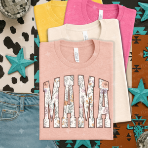 MAMA ARCH FLORAL BROWN - DTF TRANSFER