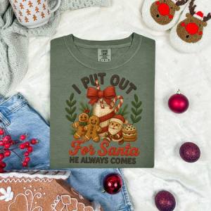 COQUETTE I PUT OUT FOR SANTA HE ALWAYS COMES - FAUX YARN - DTF TRANSFER