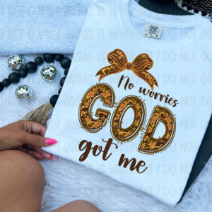 NO WORRIES GOD GOT ME - DTF TRANSFER