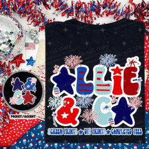 GROOVY PATRIOTIC - BUSINESS NAMES - FRONT+BACK - CUSTOM TRANSFER