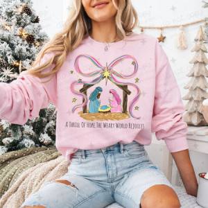 COQUETTE A THRILL OF HOPE, THE WEARY WORLD REJOICES - DTF TRANSFER