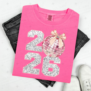 COQUETTE 2026 DISCO BALL - FAUX SEQUIN - DTF TRANSFER