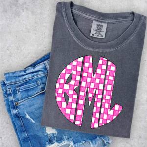 CHECKERED MONOGRAMS - CUSTOM TRANSFER