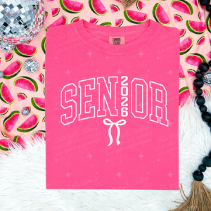 Senior 2026 with Bow Screen Print