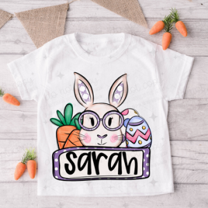 EASTER NAMEPLATE W/ BUNNY - CUSTOM TRANSFER