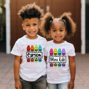 CRAYON WITH KID NAME - CUSTOM TRANSFER