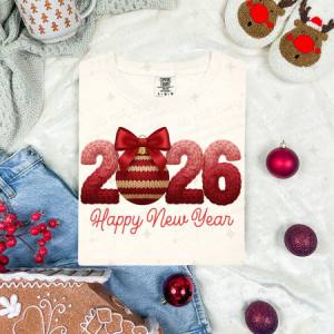 COQUETTE 2026 HAPPY NEW YEAR - FAUX YARN - DTF TRANSFER