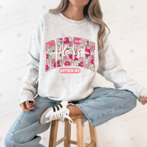 HE IS RISEN WHITE - DTF TRANSFER