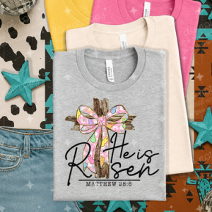 HE IS RISEN BLACK - DTF TRANSFER