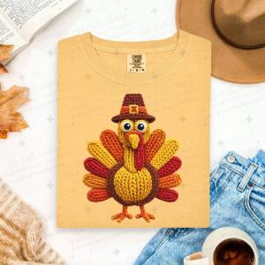 THANKSGIVING TURKEY - FAUX YARN - DTF TRANSFER