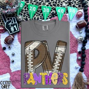 SCHOOL INITIAL FOOTBALL SCHOOL SPIRIT - CUSTOM TRANSFER