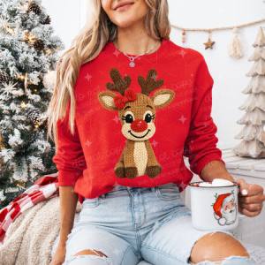 COQUETTE REINDEER - FAUX YARN - DTF TRANSFER