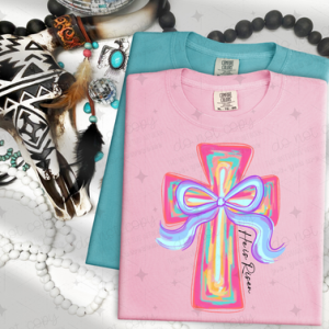PINK BRUSHSTROKE CROSS - DTF TRANSFER