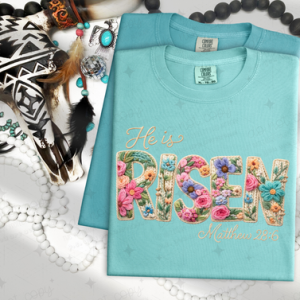 HE IS RISEN CREAM FAUX YARN - DTF TRANSFER