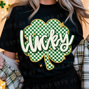 LUCKY FAUX YARN SHAMROCK - DTF TRANSFER