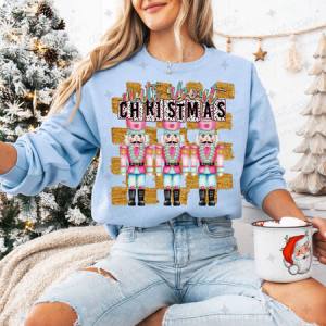 NUTS ABOUT CHRISTMAS NUTCRACKERS - FAUX GLITTER - DTF TRANSFER