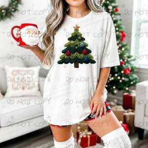 CHRISTMAS TREE FAUX YARN - DTF TRANSFER