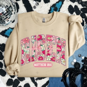 HE IS RISEN PINK- DTF TRANSFER