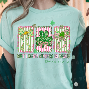 NOT LUCKY SIMPLY BLESSED - DTF TRANSFER