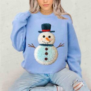 BLUE BELLY SNOWMAN - FAUX YARN - DTF TRANSFER
