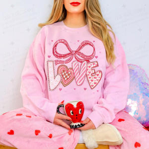 COQUETTE LOVE - PLAID HEART - DTF TRANSFER