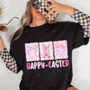 PREPPY COQUETTE HAPPY EASTER - DTF TRANSFER
