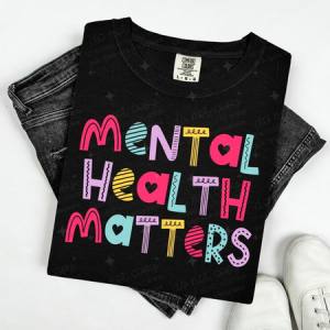 MENTAL HEALTH MATTERS - DOODLE LETTERS - DTF TRANSFER