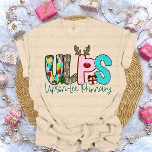 CHRISTMAS SCHOOL INITIALS + NAME - CUSTOM TRANSFER