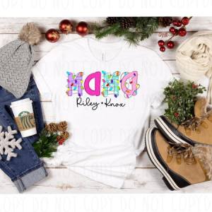 NEON LIGHTS TITLE W/ KIDS NAMES - CUSTOM TRANSFER