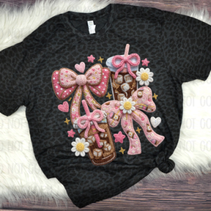 COFFEE AND BOWS - FAUX YARN - DTF TRANSFER