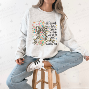 HE IS NOT HERE FOR HE IS RISEN JUST AS HE SAID - DTF TRANSFER