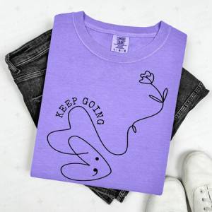 KEEP GOING - HEART AND FLOWER DOODLE - DTF TRANSFER