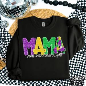 MARDI GRAS - MAMA,AUNT,GRANDMA ETC W/KIDS NAMES - CUSTOM TRANSFER