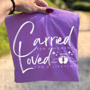 CARRIED FOR A MOMENT LOVED FOR A LIFETIME *OLLIE & CO. EXCLUSIVE* - DTF TRANSFER