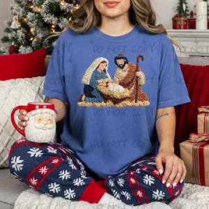 NATIVITY SCENE FAUX YARN - DTF TRANSFER