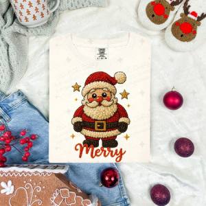 MERRY SANTA - FAUX YARN - DTF TRANSFER