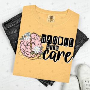 HANDLE WITH CARE - BEES AND FLORAL BRAIN - DTF TRANSFER