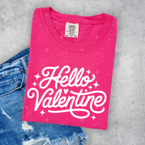 Hello Valentine Screen Print