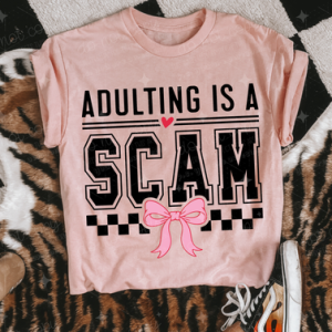 ADULTING IS A SCAM BLACK - DTF TRANSFER
