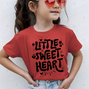 LITTLE SWEET HEART - BLACK TEXT - DTF TRANSFER
