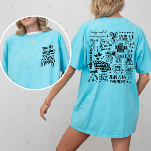 COQUETTE YOU ARE SO LOVED - BLACK TEXT - FRONT+BACK - DTF TRANSFER