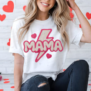 LIGHTNING BOLT MAMA - FAUX YARN - DTF TRANSFER