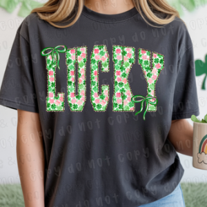 LUCKY LEOPARD OUTLINE - DTF TRANSFER