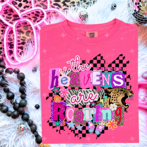 THE HEAVENS ARE ROARING CHECKER BACKGROUND - DTF TRANSFER