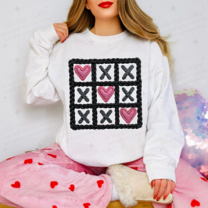 XOXO GRID - FAUX YARN - DTF TRANSFER