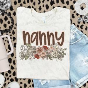 VINTAGE FLORAL NANNY - DTF TRANSFER