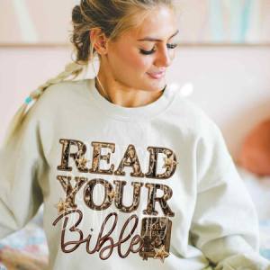 READ YOUR BIBLE CAMO - FAUX EMBROIDERY - DTF TRANSFER