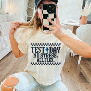 TEST DAY NO STRESS ALL FLEX BLACK - DTF TRANSFER
